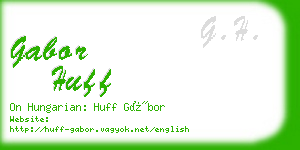 gabor huff business card